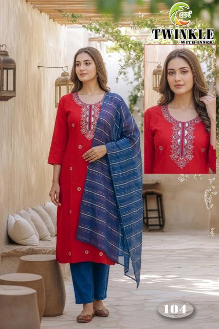 Desi kudi twinkle 3pcs kurtis official wholesaler